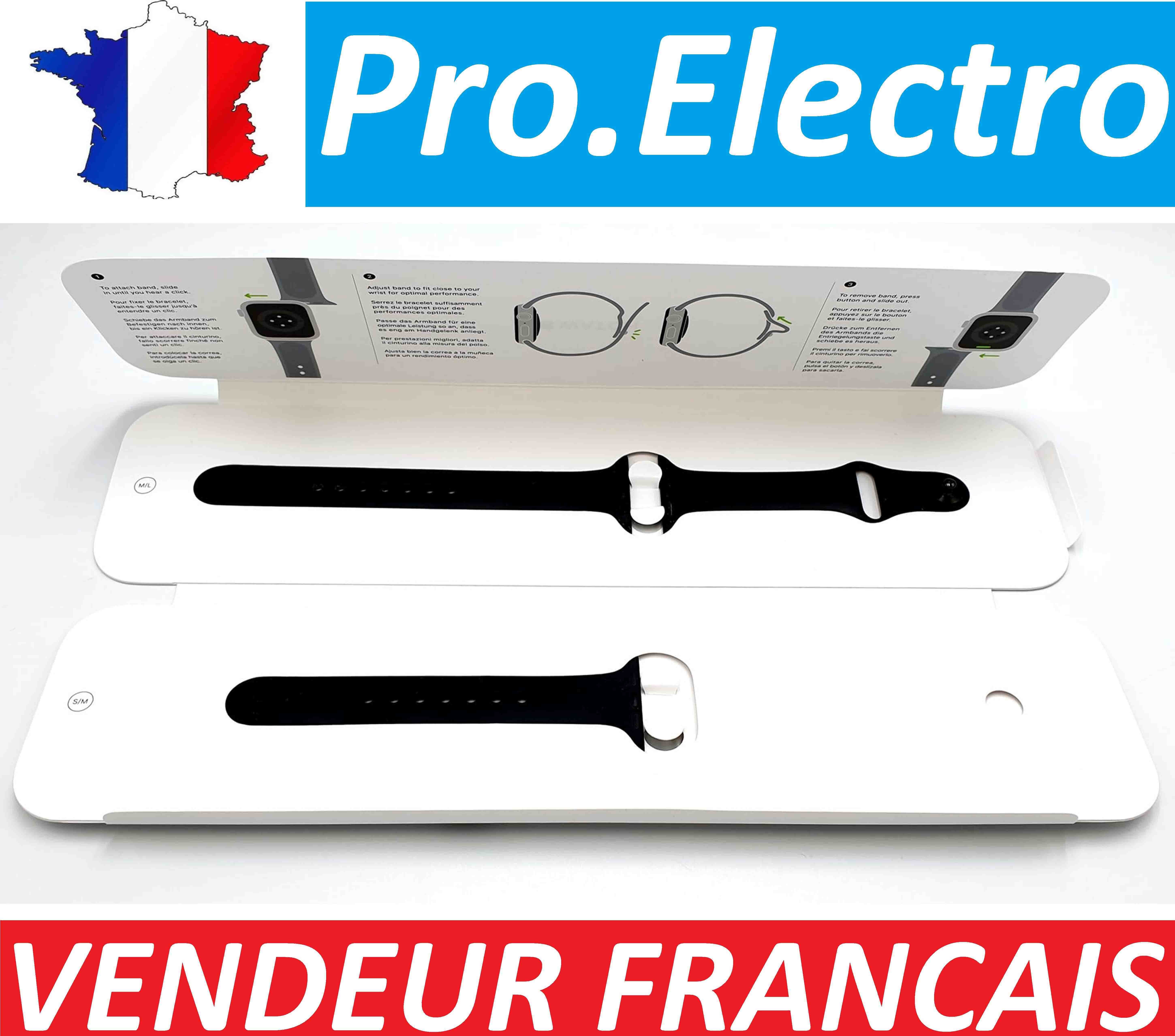 Sport Band BRACELET sport Apple watch 40mm original Noir complet - Parfait état - Photo 4 sur 5