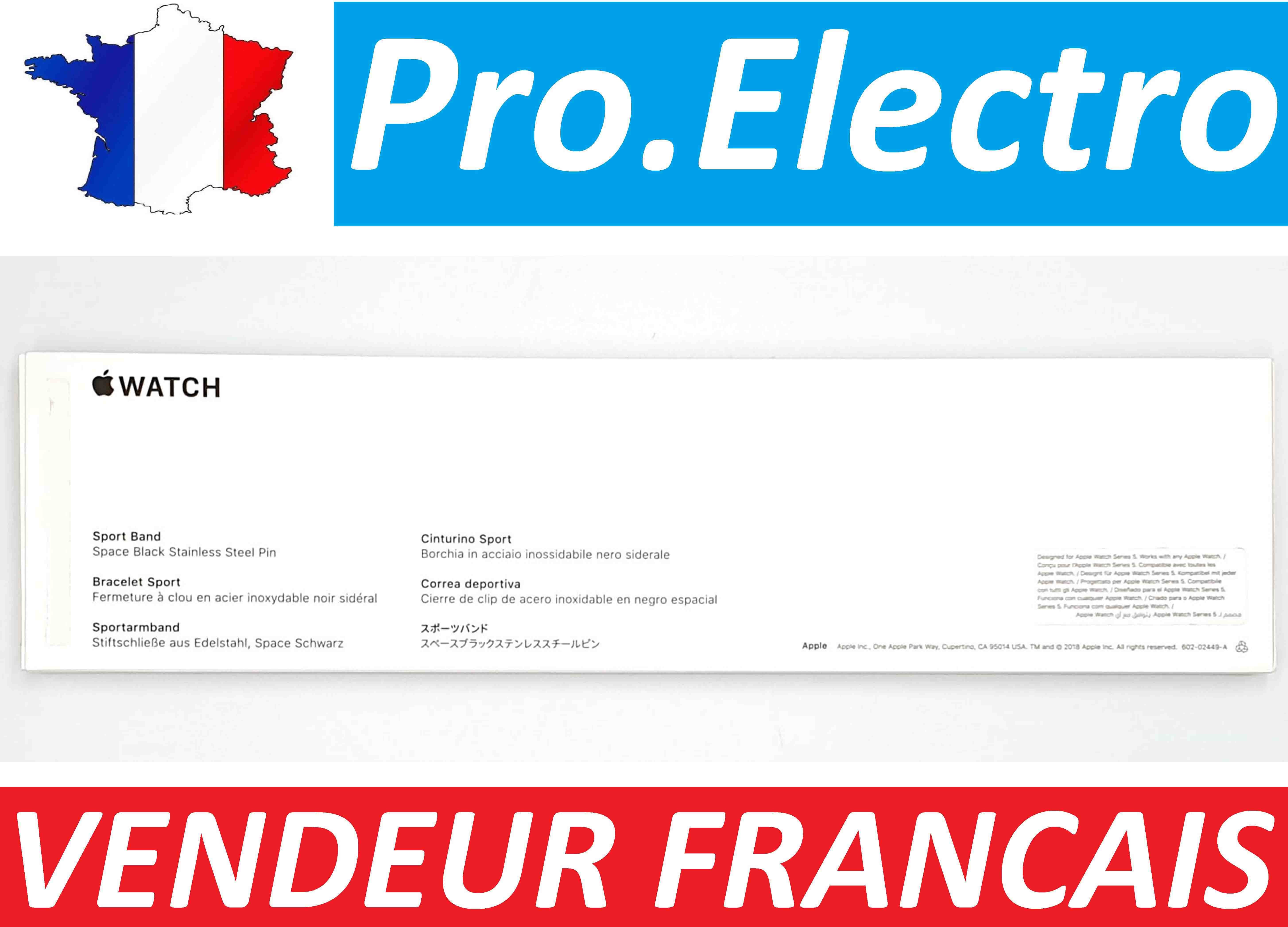 Sport Band BRACELET sport Apple watch 40mm original Noir complet - Parfait état - Photo 5 sur 5