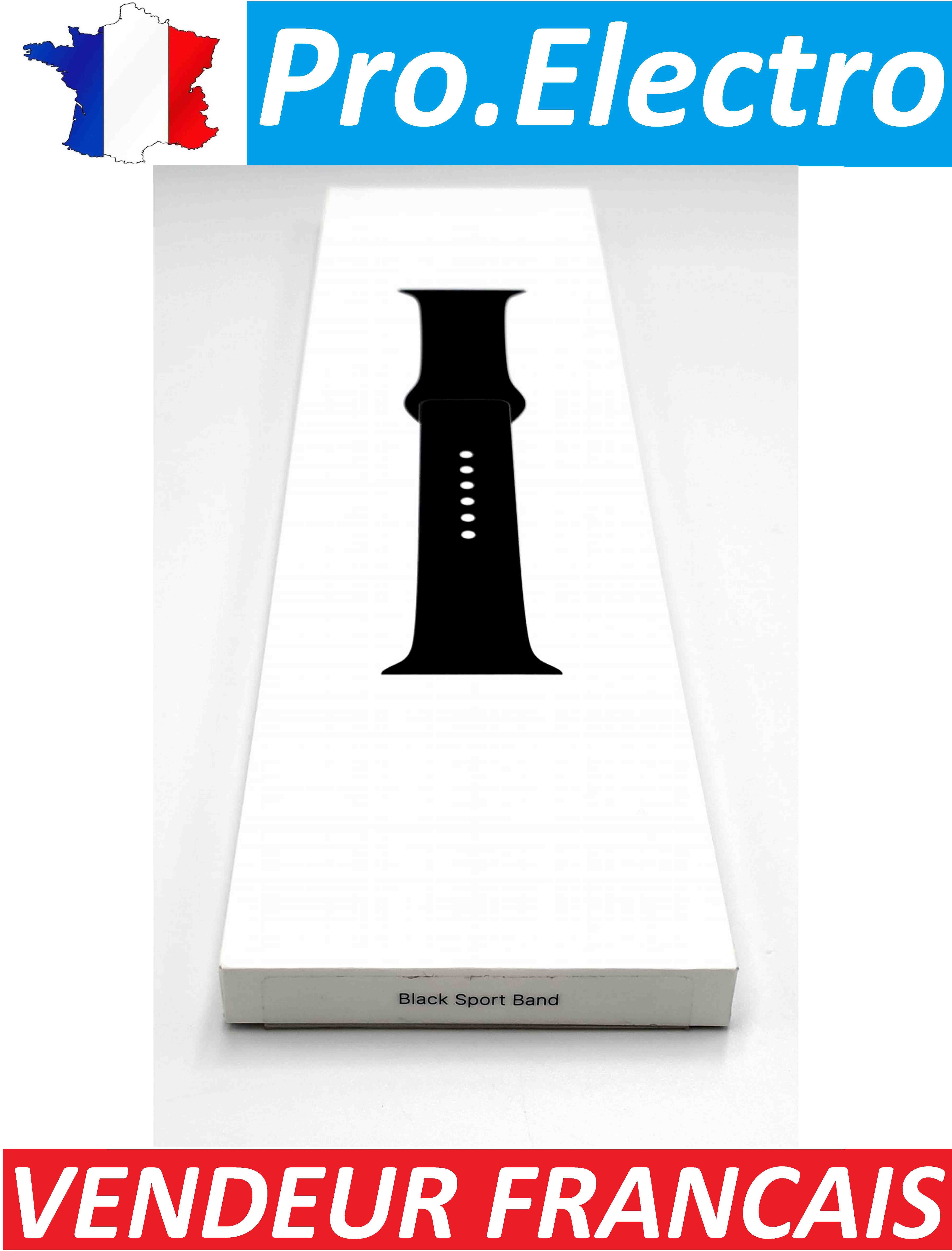 Sport Band BRACELET sport Apple watch 40mm original Noir complet - Parfait état - Photo 3 sur 5