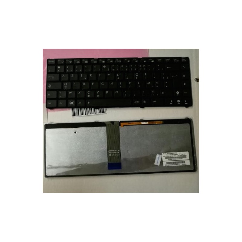 Clavier Asus U20 U20A UL20 UL20A UL20AT Eee PC 1201 1201T 1201N 9J.N2K82.G0F Noir layout FR