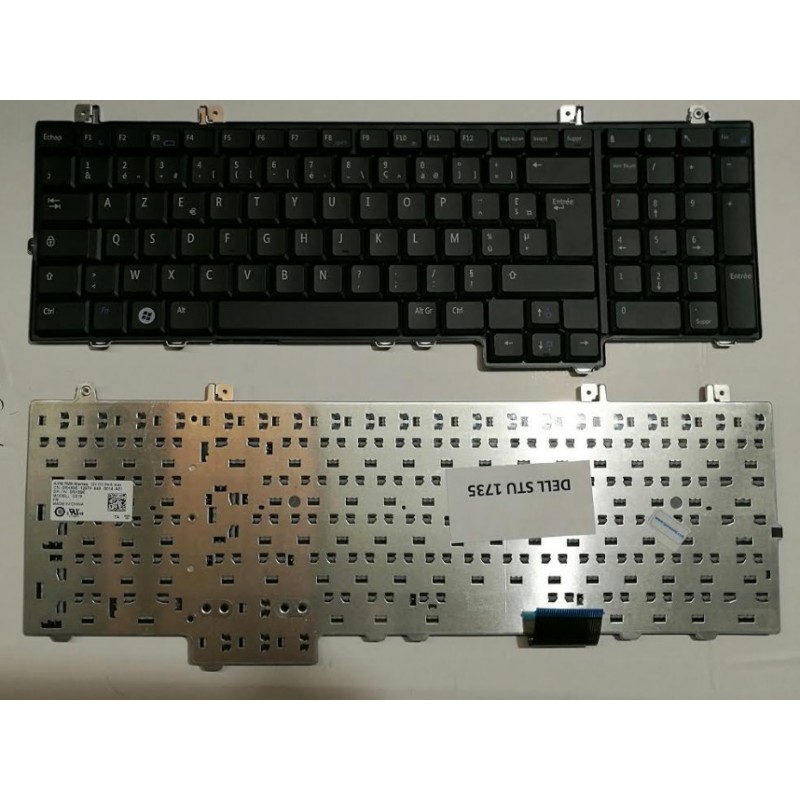 Clavier Dell Studio 1735 1736 1737 TR334 0RK696 C019 Noir layout FR