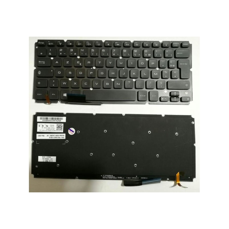 Clavier Dell XPS 14 L421 15 L521 NSK-L62BC 0F Noir + backlit layout FR